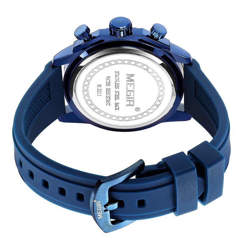 Multifunktionale Chronographen-Uhr mit Silikonarmband | LuxeStyle