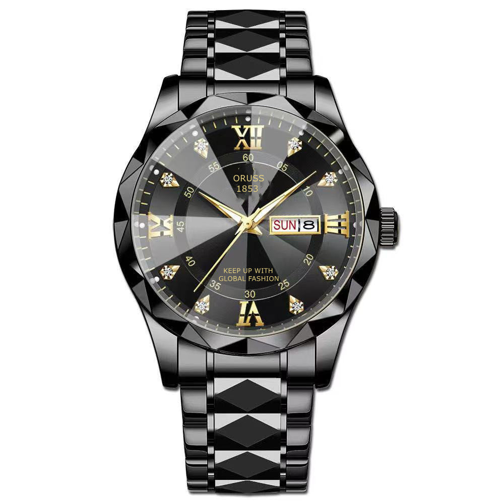 Herren-Quarz-Armbanduhr