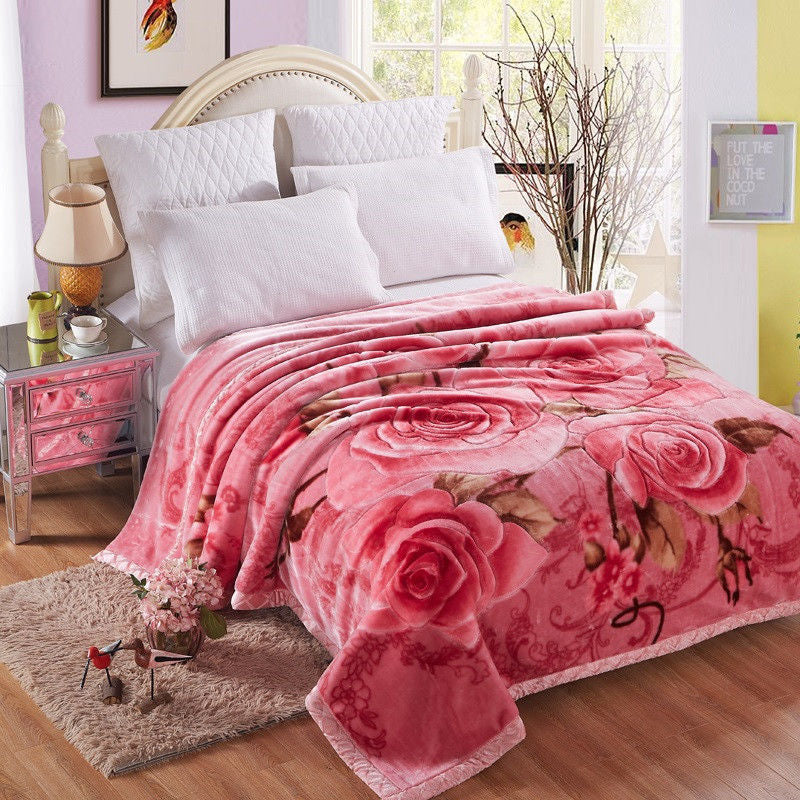 Warme Doppel-Lagen Coral-Fleece-Decke