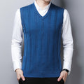 Jacquard-Strickpullover ohne Ärmel – Business Casual – Bild 7 | LuxeStyle