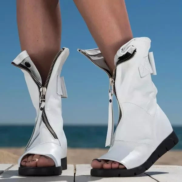 Damen Sandalenstiefeletten mit Reissverschluss – Bild 7 | LuxeStyle
