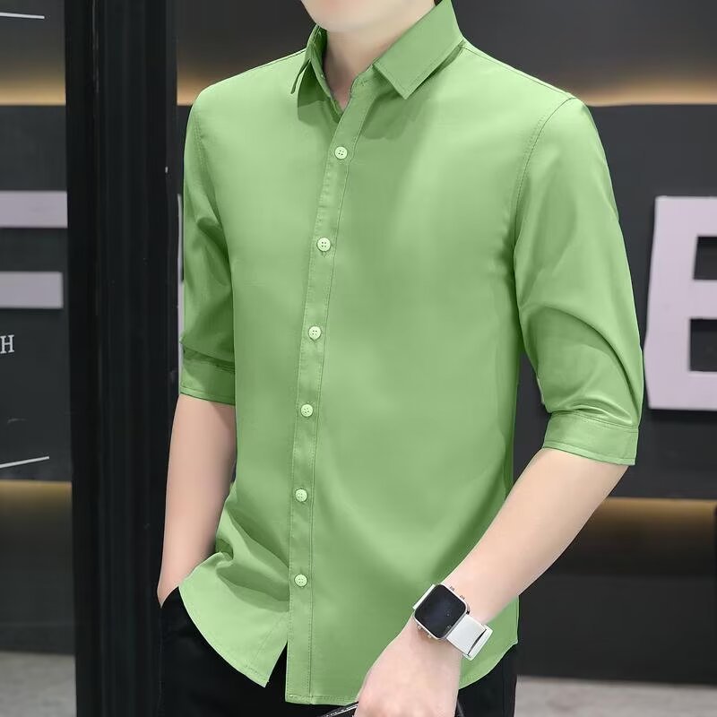 Herren Leinenhemd Halbarm Slim-Fit – Bild 11 | LuxeStyle