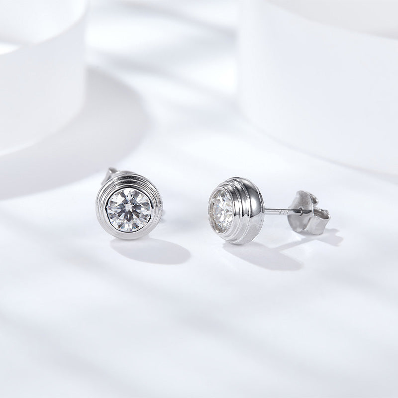 Moissanite-Ohrstecker «Éclat» · S925 Silber (0,5 / 1 Karat)