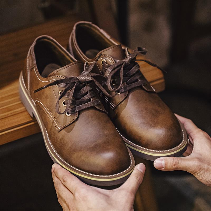 Retro Britische Casual Lederschuhe für Herren – Bild 2 | LuxeStyle