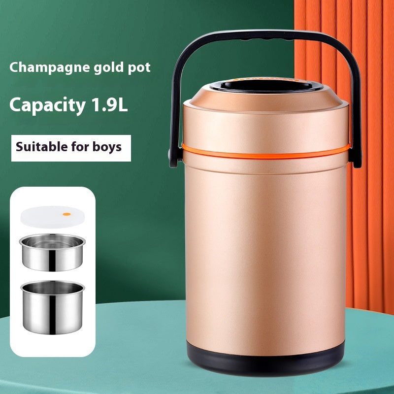 Thermos-Lunchbox aus Edelstahl, mehrlagig