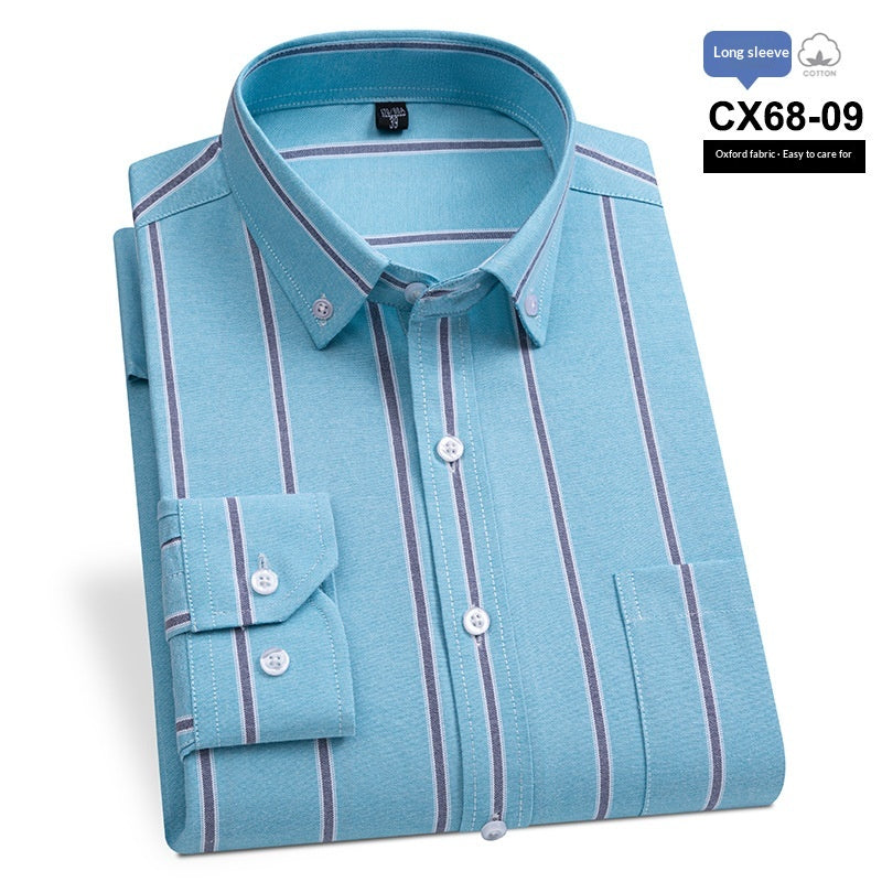 Gestreiftes Slim-fit Oxford Businesshemd für Herren – Bild 22 | LuxeStyle