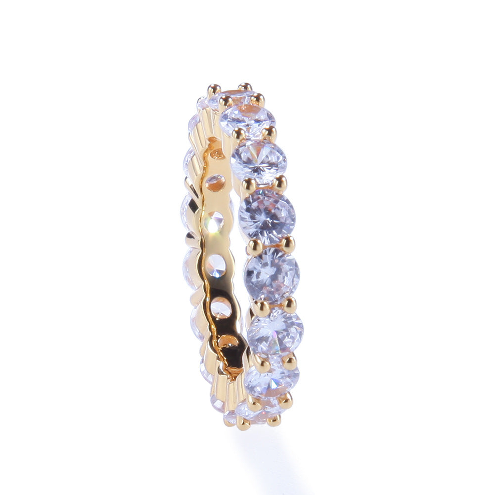 Zirkonia-Ring schmal mit geometrischem Design – Bild 2 | LuxeStyle
