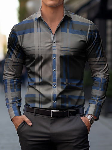 Herren Langarmshirt Atmungsaktiv im Color-Block – Bild 4 | LuxeStyle