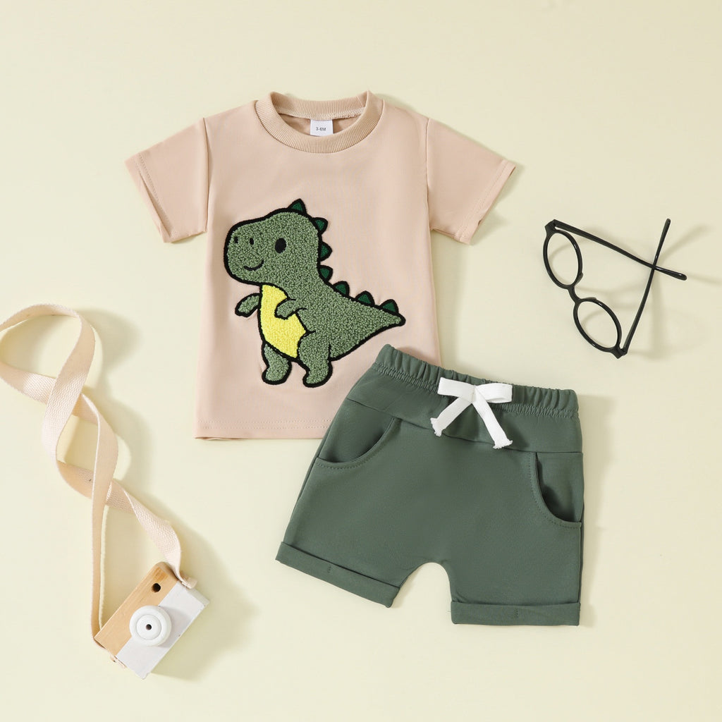 Baby Jungen Set mit Kurzarmshirt und Shorts – Bild 6 | LuxeStyle
