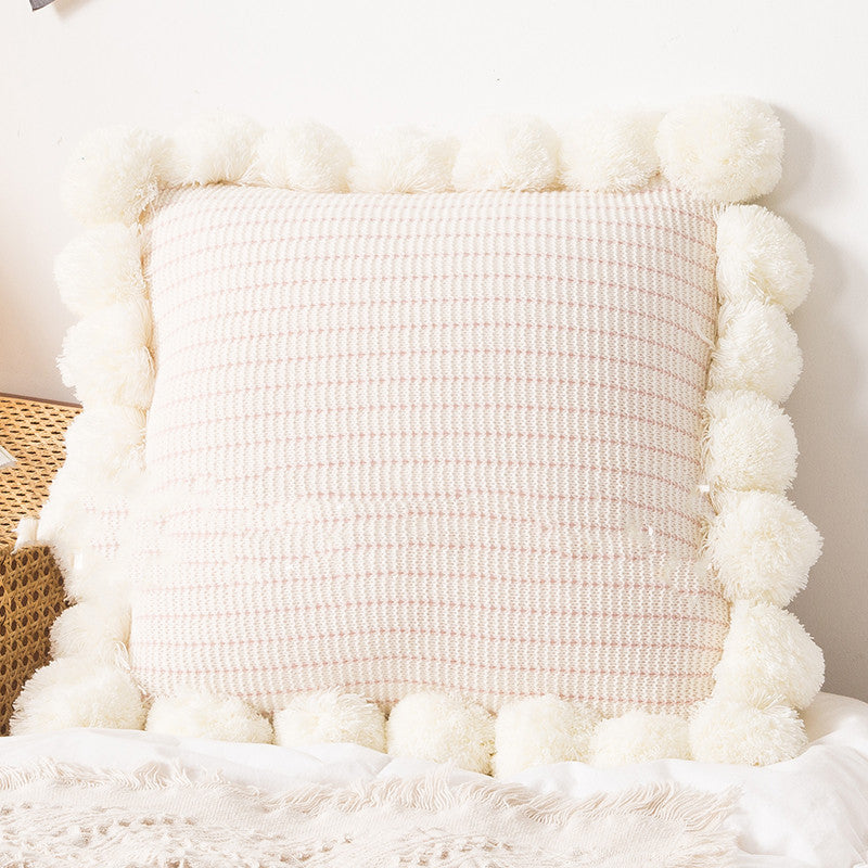 Gestricktes Kissen für Sofa oder Bett