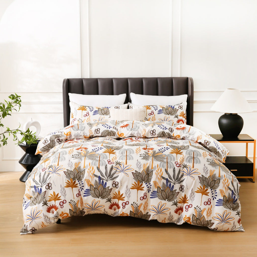 Bettwäsche-Set mit Blumenmuster