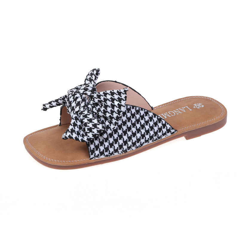 Bowknot Badesandalen mit Schleife, flach, weicher Boden – Bild 9 | LuxeStyle