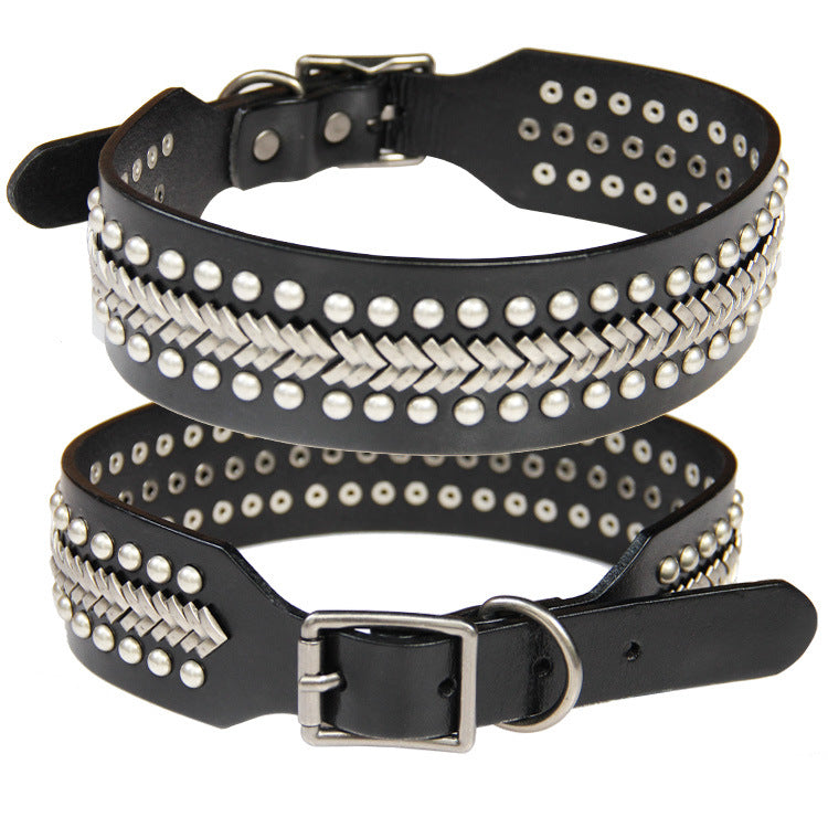 Hundehalsband mit Nieten | LuxeStyle