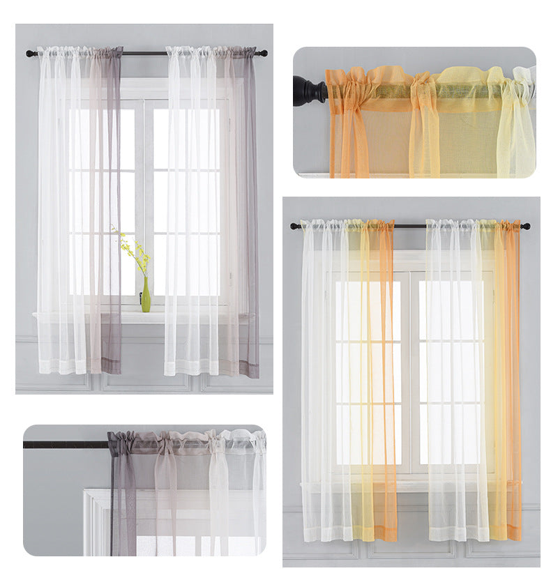 Farbverlauf-Vorhang Leinen-Optik | LuxeStyle