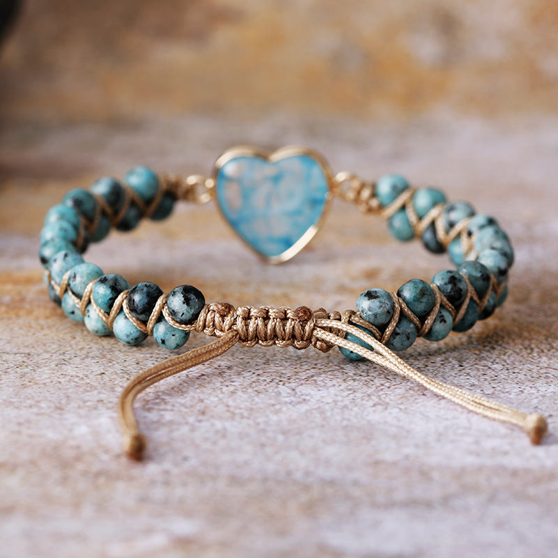 Lapis Lazuli Tropfen Armband handgewoben – Bild 3 | LuxeStyle