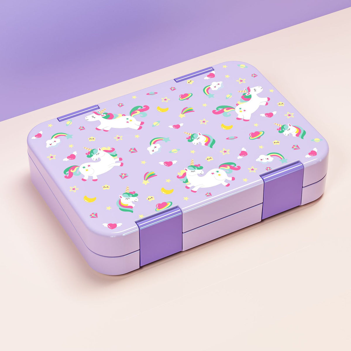 Bunte Lunchbox mit Doppelfach für Kinder – Bild 5 | LuxeStyle