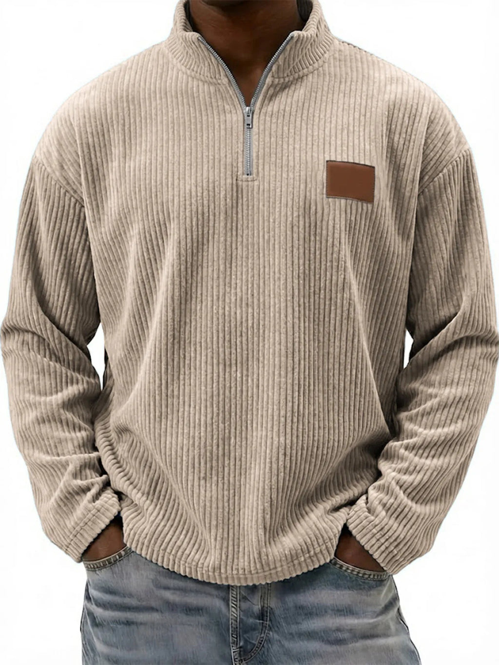 Retro-Cordonpullover mit Stehkragen – Bild 12 | LuxeStyle