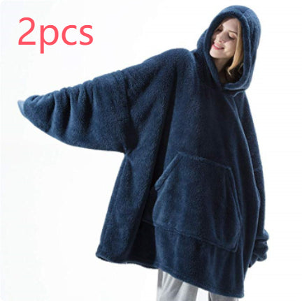 Kuschel-Hoodie mit grosser Tasche