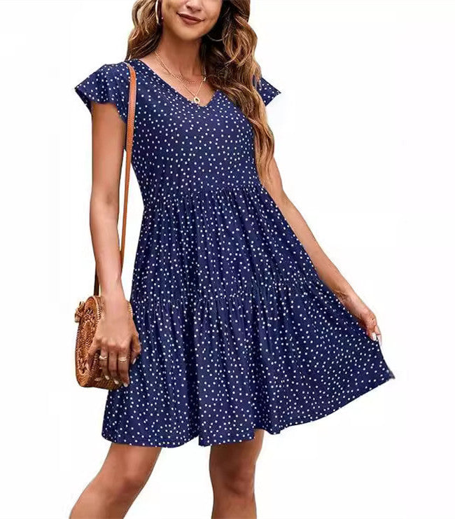 Elegantes Plisseekleid mit V-Ausschnitt – Bild 14 | LuxeStyle