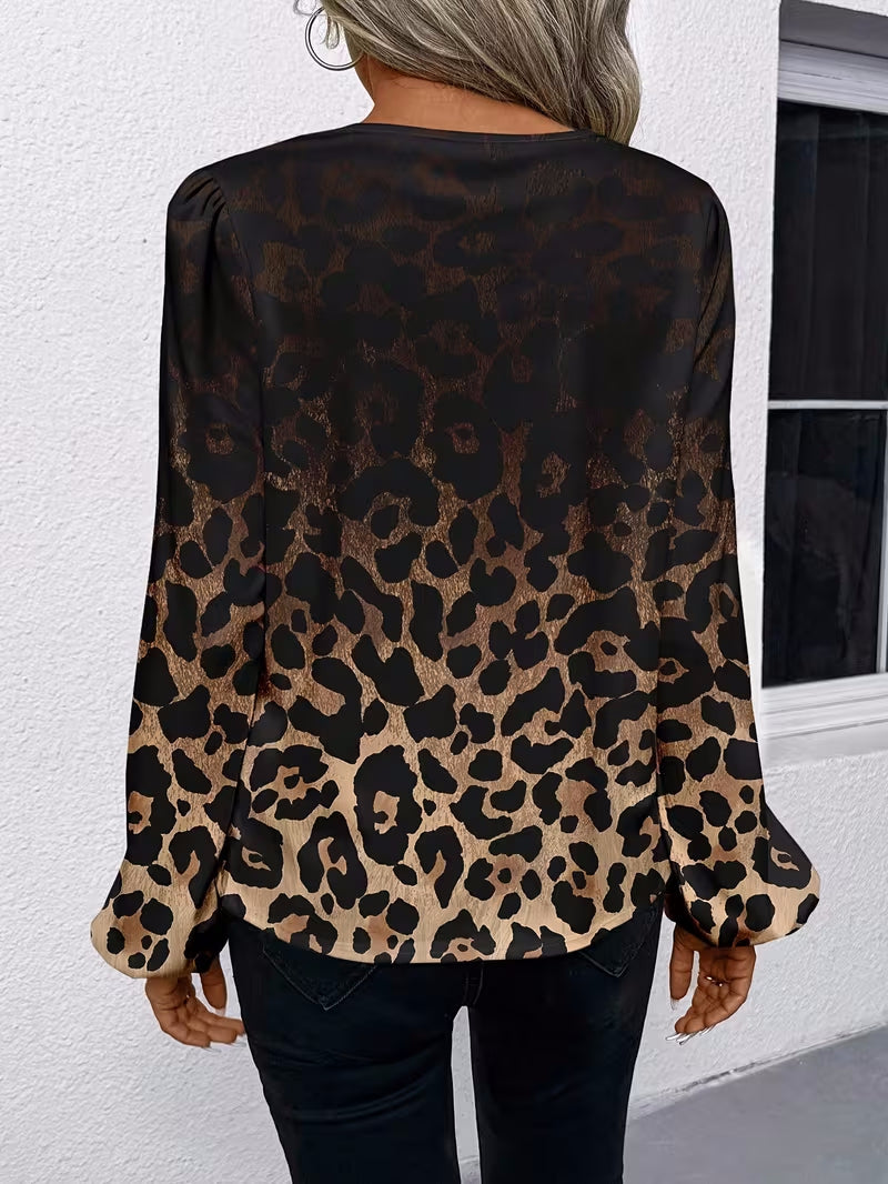 Damen Shirt mit Blumenmuster und Puffärmeln – Bild 5 | LuxeStyle