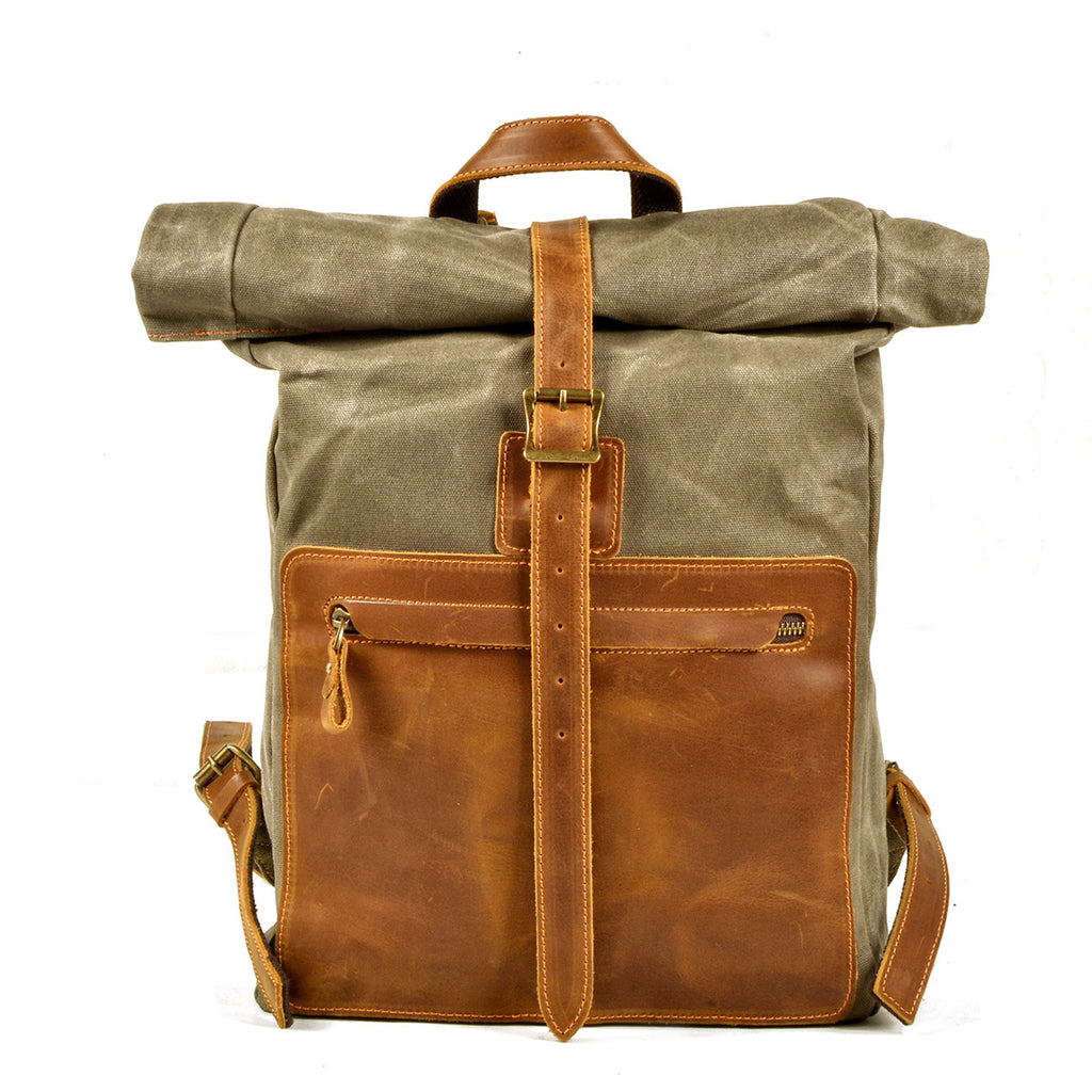 Retro-Canvas-Rucksack für Männer – schwarz – Bild 13 | LuxeStyle