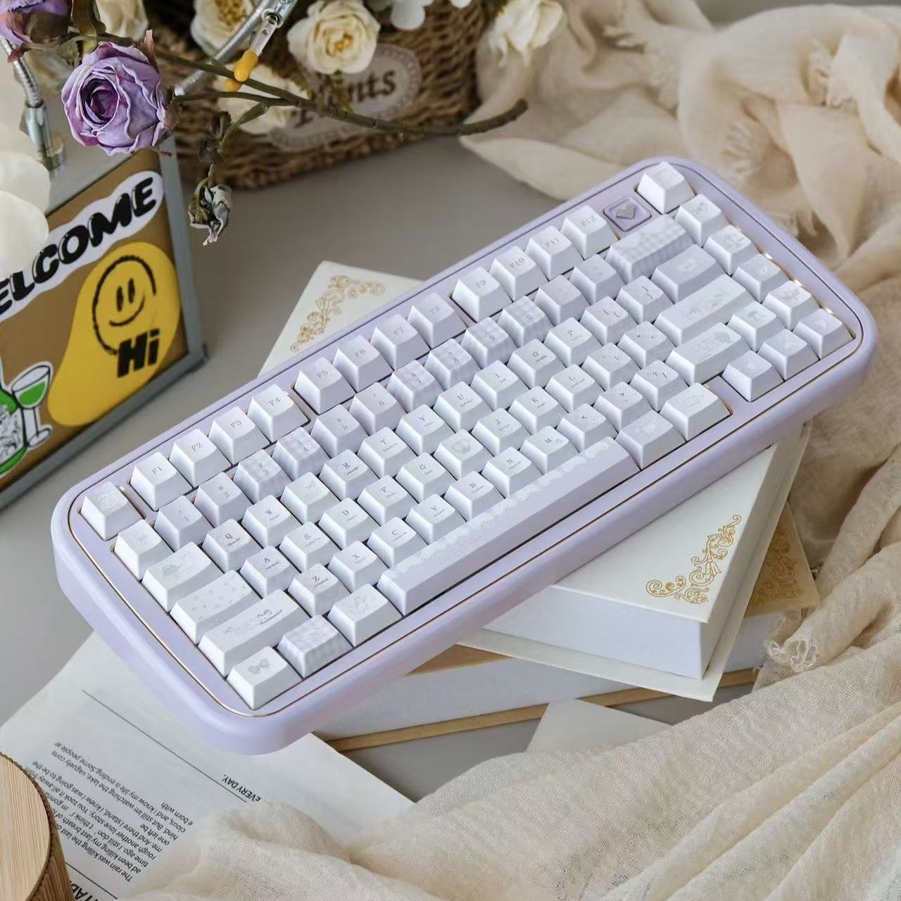 Meow Meow Hymn Keycaps Protein Purple – Ansicht 3