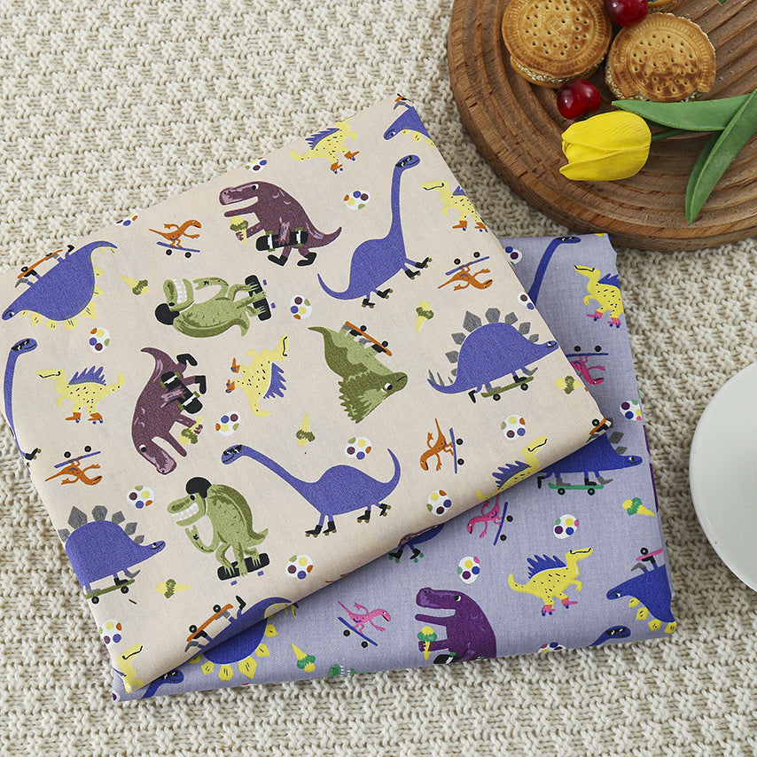 Bedruckter Baumwoll-Twill mit Cartoon-Motiven | LuxeStyle