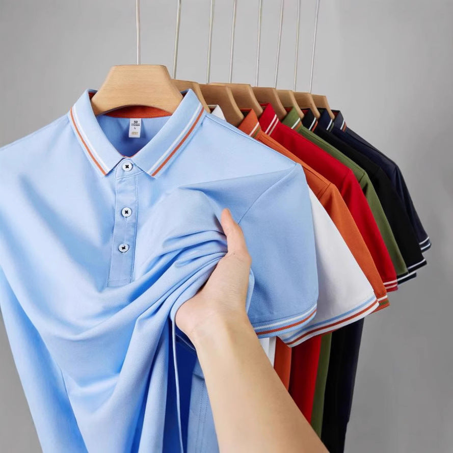 Polo-Shirt aus Baumwollmischung mit Kragen – Bild 7 | LuxeStyle