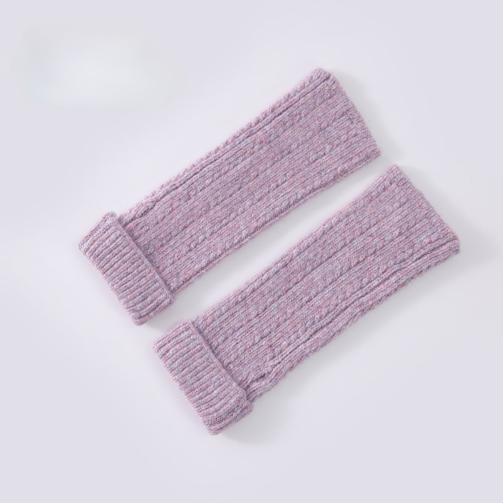 Wollmischung Fingerlose Strickhandschuhe