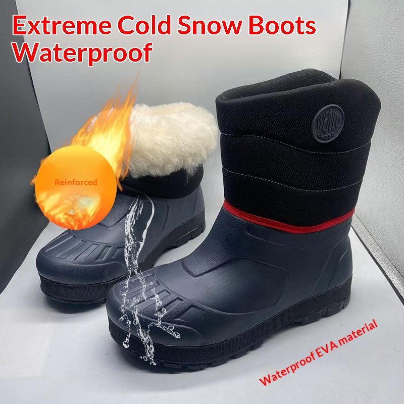 Gefütterte Outdoor-Winterstiefel aus Schaffell