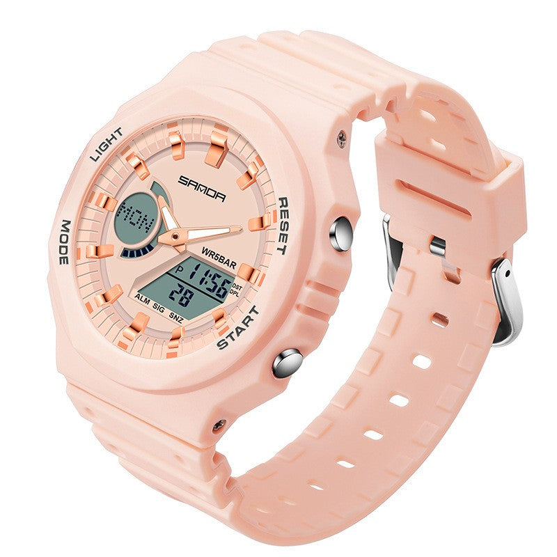 Multifunktions-Sportuhr mit Doppeldisplay und 50m Wasserdicht