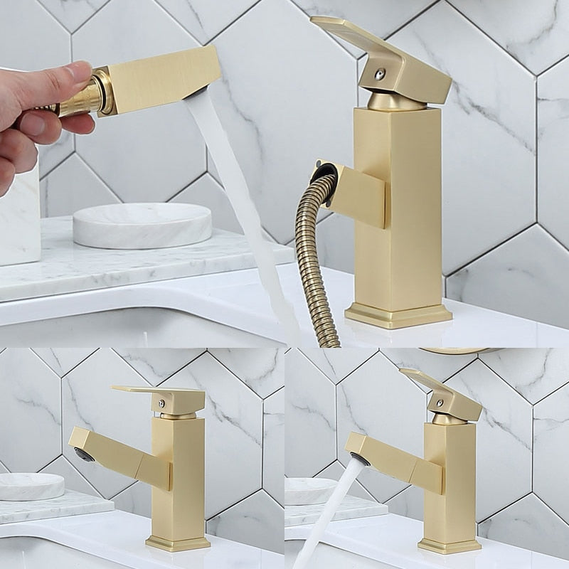 Nordischer Kupfer-Brushed-Gold-Tischkran | LuxeStyle