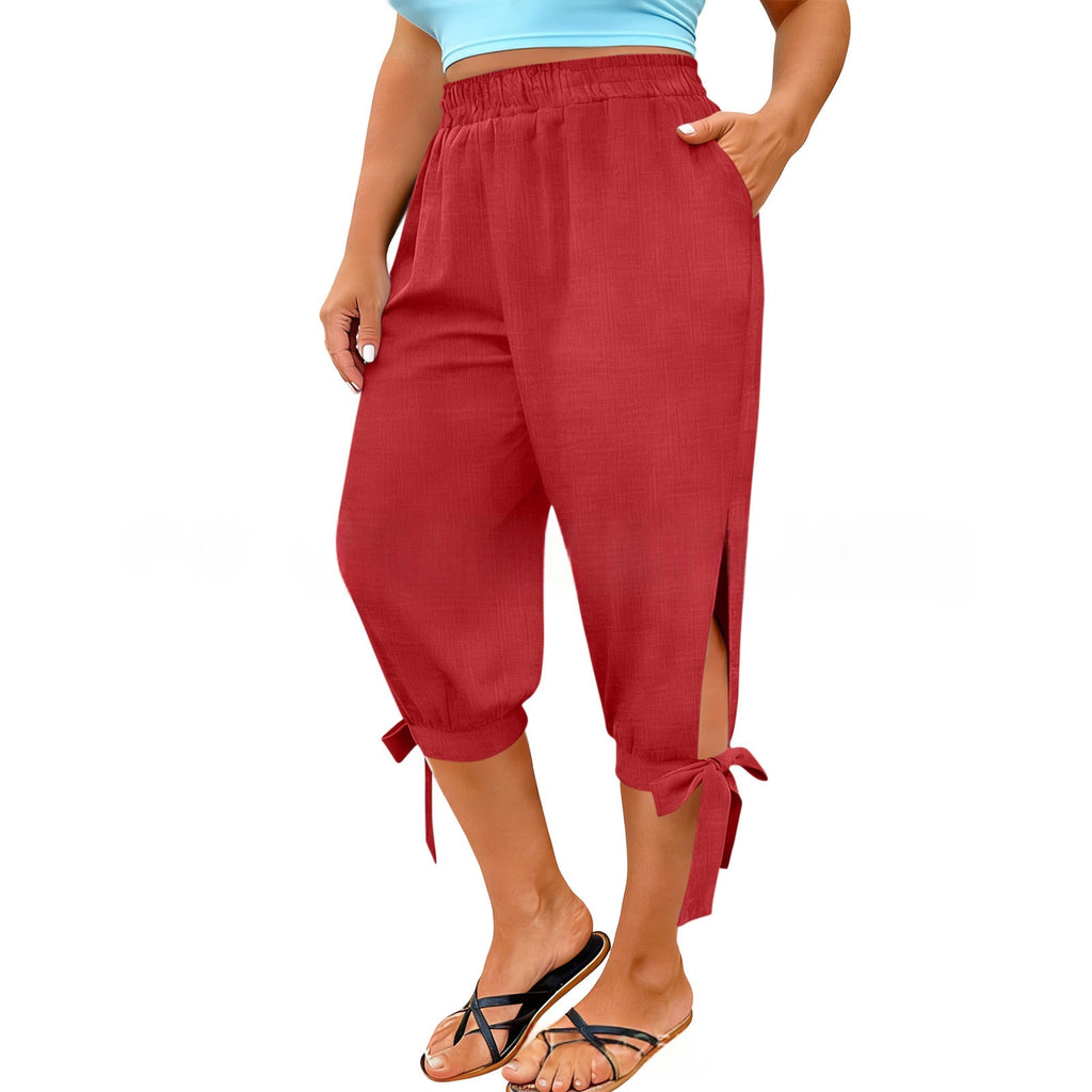 Retro Chic Cropped Culottes Plus Size