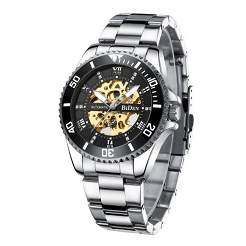 Mechanische, wasserdichte Herrenuhr mit Leuchtzeigern – Bild 2 | LuxeStyle