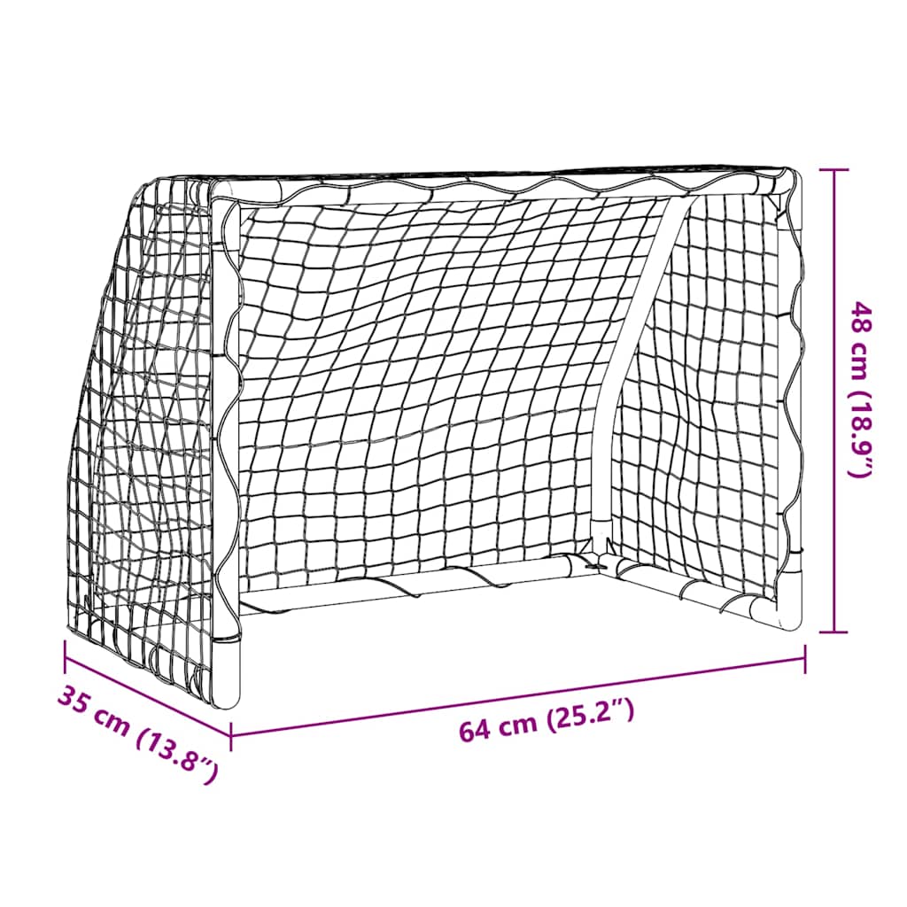 2er-Set Kinderfussballtore mit Ball