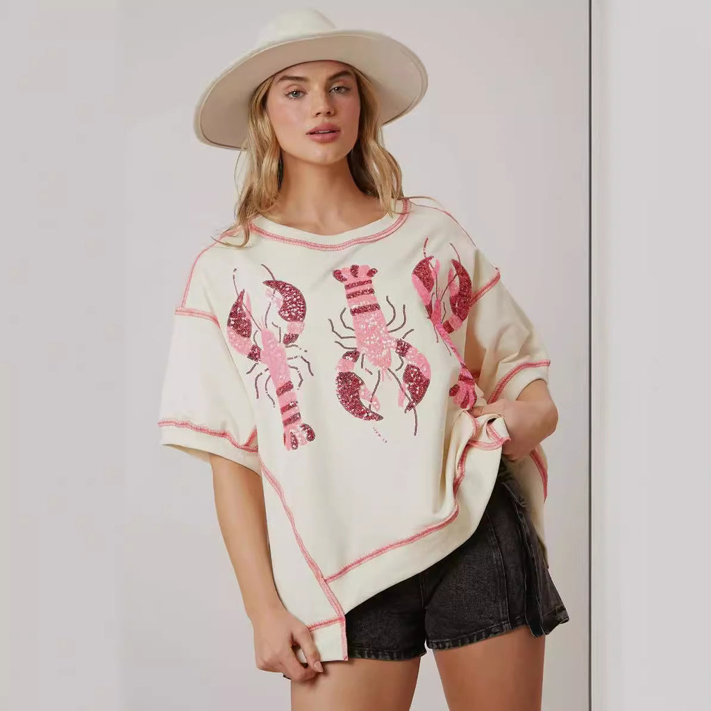 Hummer-Print Kurzarm-T-Shirt
