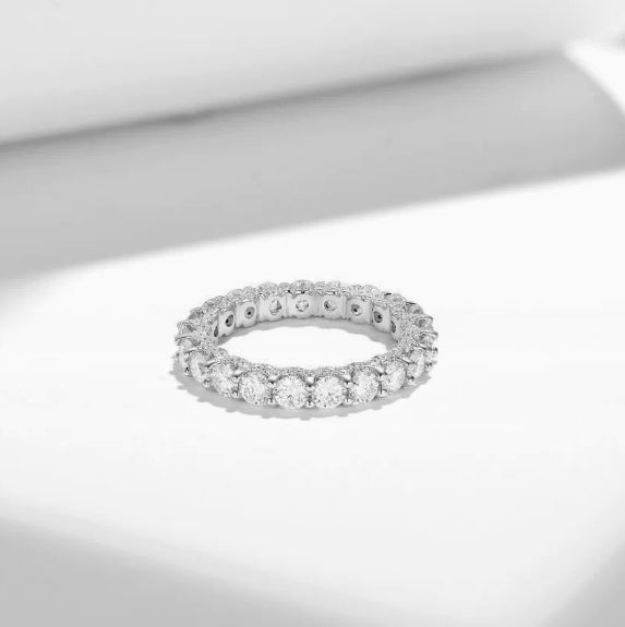 Mozanit Platin Damenring – Bild 5 | LuxeStyle