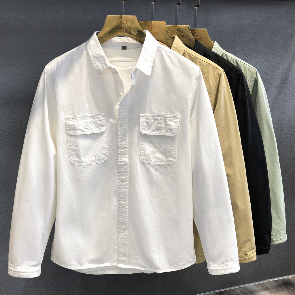 Trendiges Langarmhemd für Herren – Bild 8 | LuxeStyle