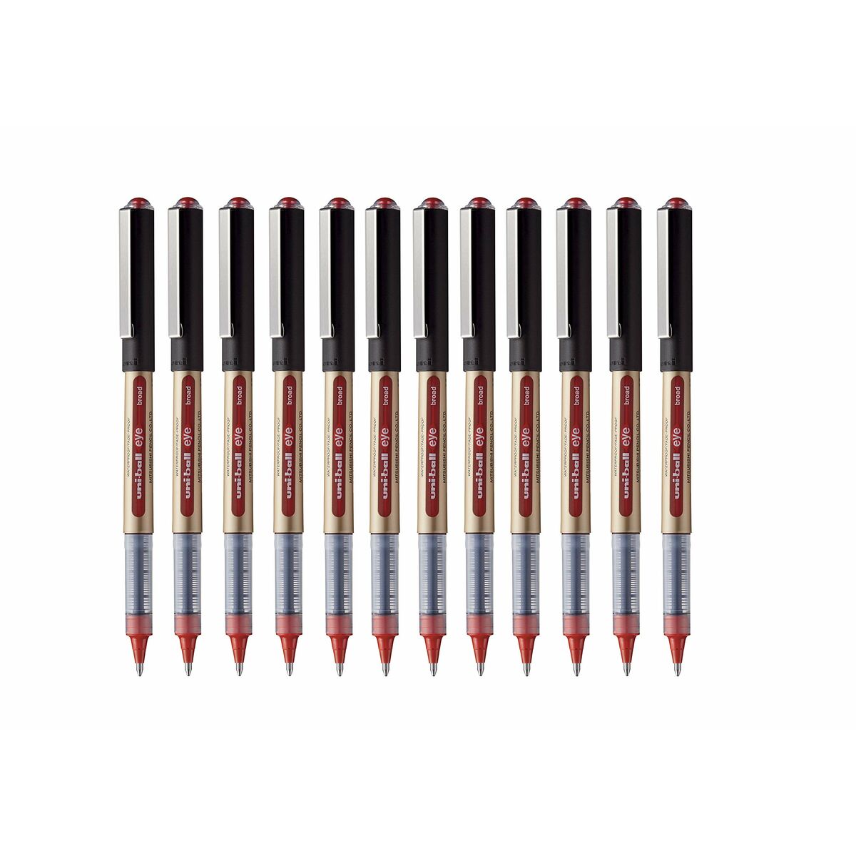 Flüssigtintenstift Uni-Ball Rollerball Eye Broad UB-150 Rot 1 mm (12 S
