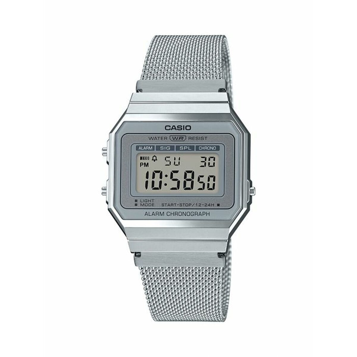 Herrenuhr Casio A700WEM-7AEF Silberfarben