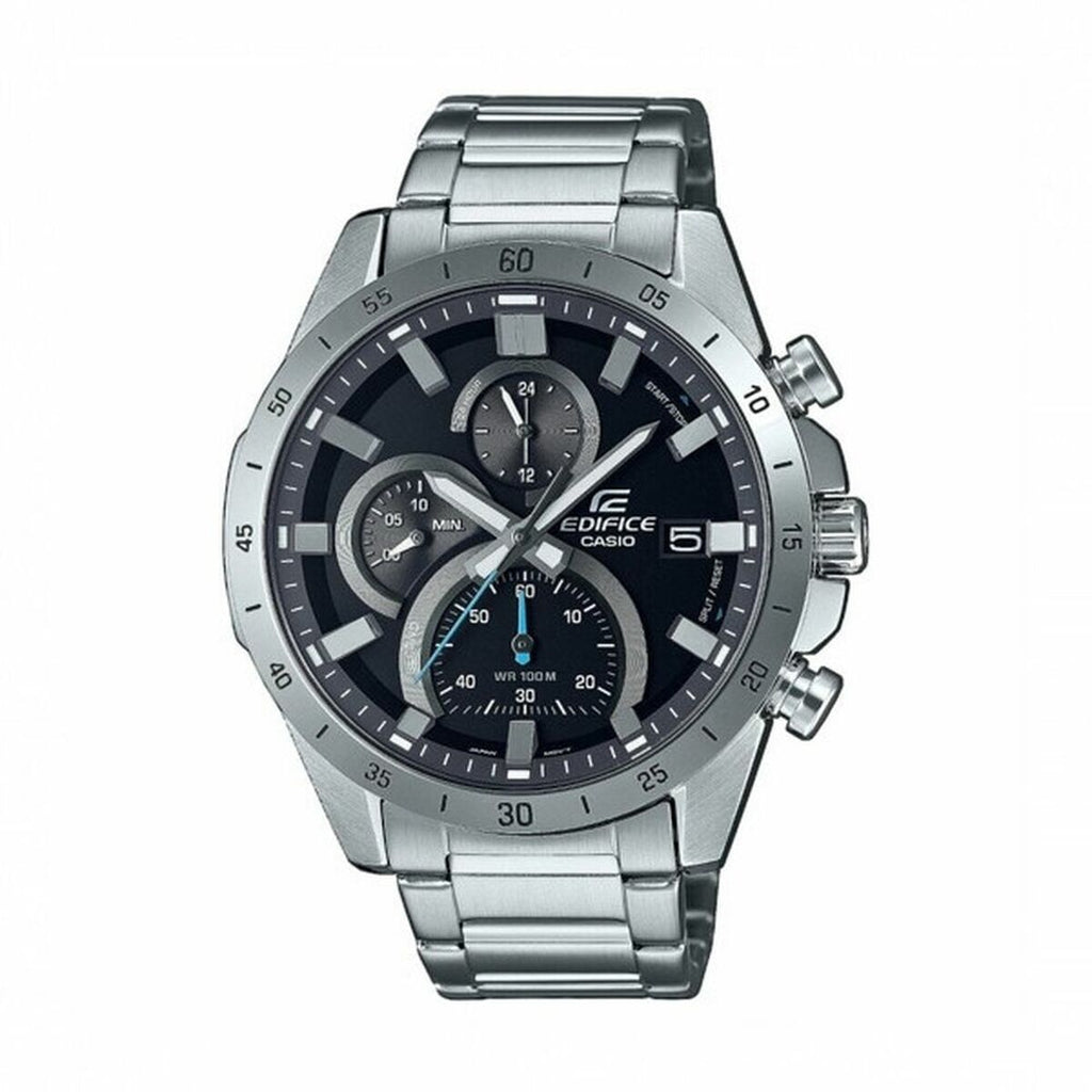 Herrenuhr Casio 3D INDEXES CHRONOGRAPH - BLACK Schwarz Silberfarben (Ø