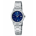 Casio Damenuhr Edelstahl blau