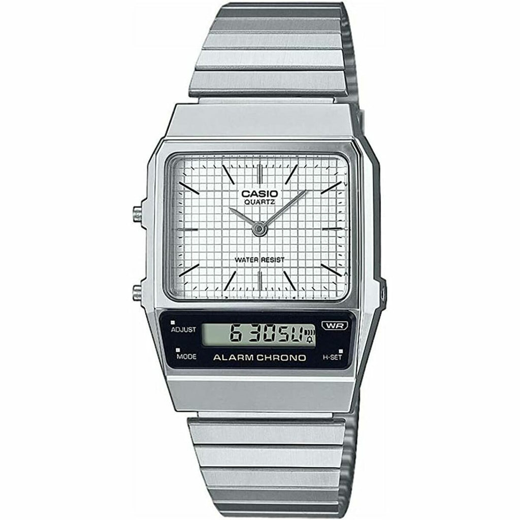 Unisex-Uhr Casio VINTAGE EDGY COLLECTION Silberfarben (Ø 40 mm) (Ø 32