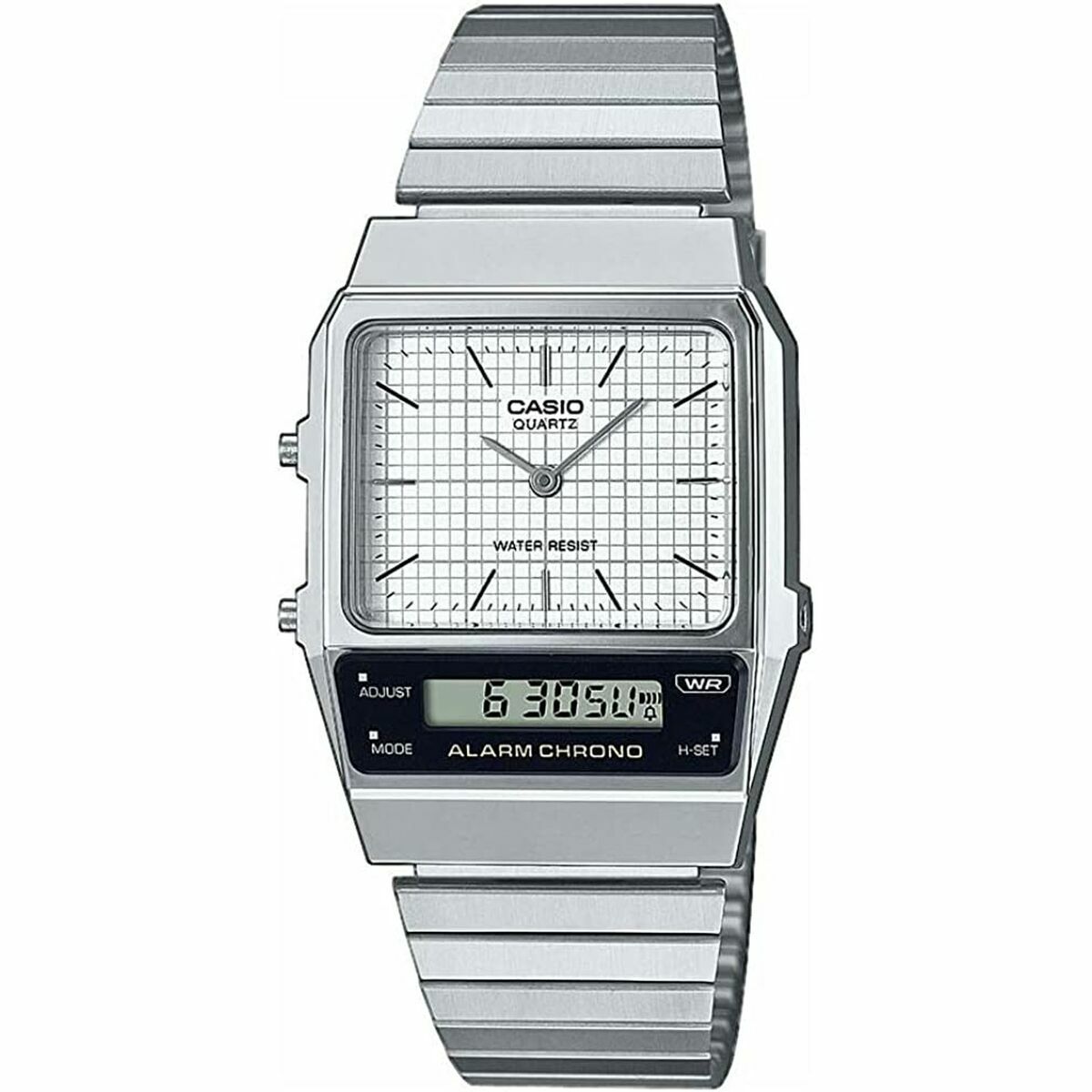 Unisex-Uhr Casio VINTAGE EDGY COLLECTION Silberfarben (Ø 40 mm) (Ø 32