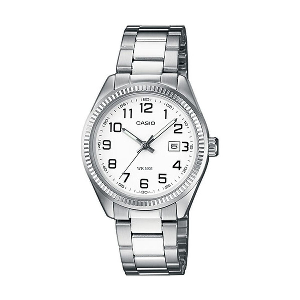 Unisex-Uhr Casio COLLECTION Weiß Silberfarben (Ø 30 mm)