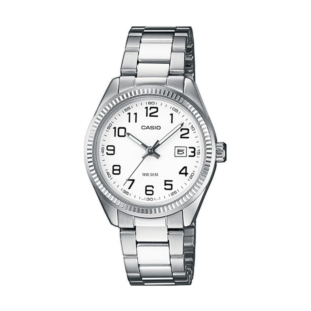 Unisex-Uhr Casio COLLECTION Weiß Silberfarben (Ø 30 mm)