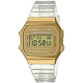 Unisex-Uhr Casio VINTAGE COLLECTION - TRANSPARENT BAND - GOLD (Ø 36 mm