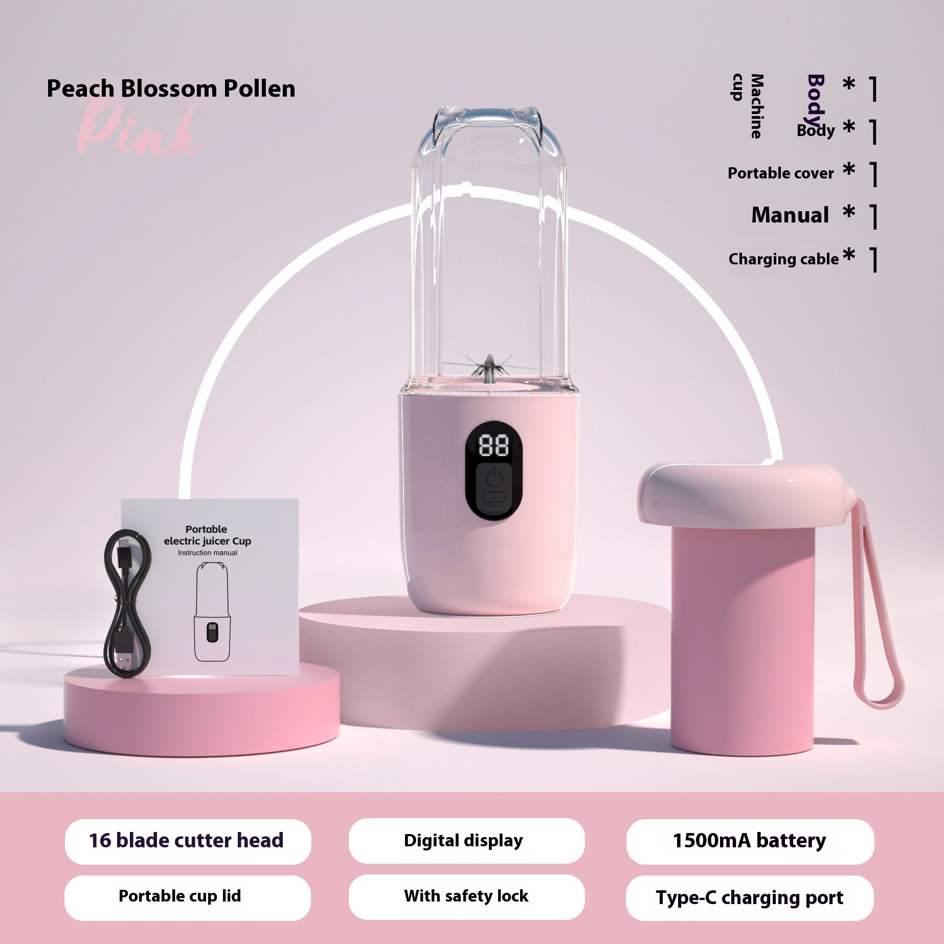 Tragbarer USB-Entsafter 500ml