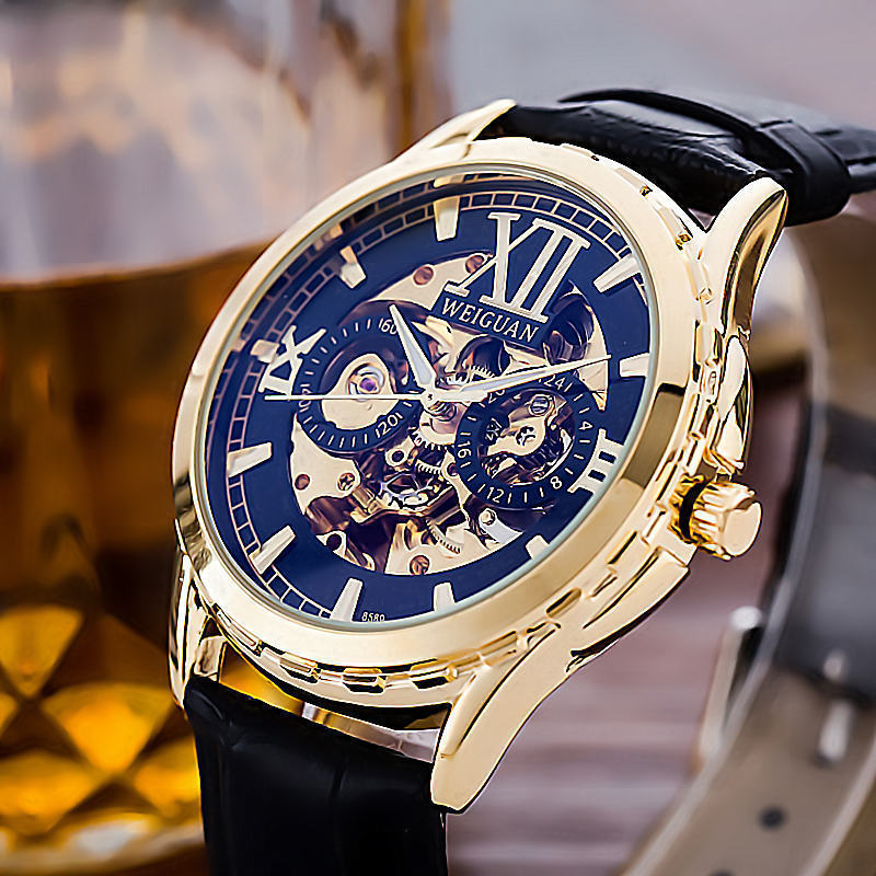 Mechanische Herrenuhr, wasserdicht, leuchtend – Bild 3 | LuxeStyle