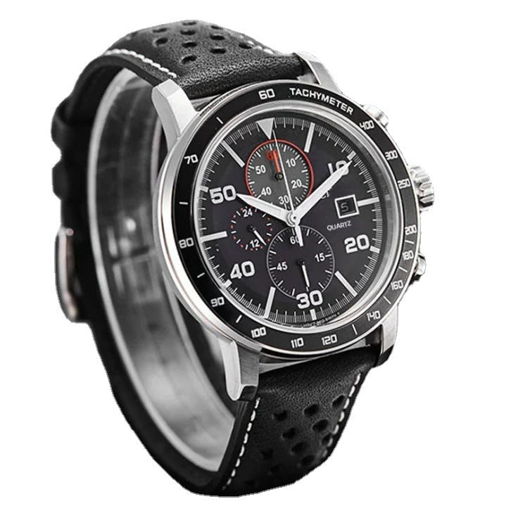 Quarz-Herrenuhr mit Kalender und Leuchtzeigern – Bild 3 | LuxeStyle